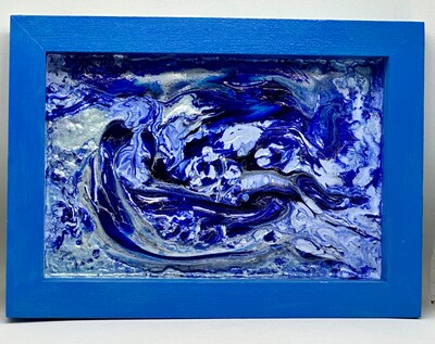 Blue Paint Pour - image1